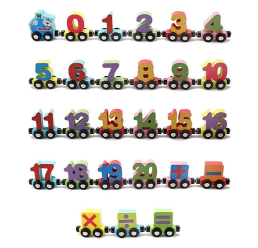 Letters & Number Magnetic Wodden Train