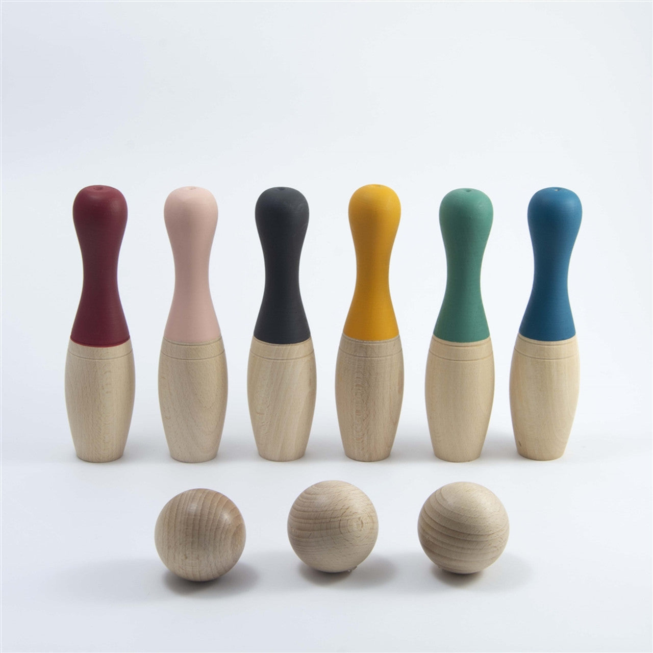 Kids Wooden Bowling Set