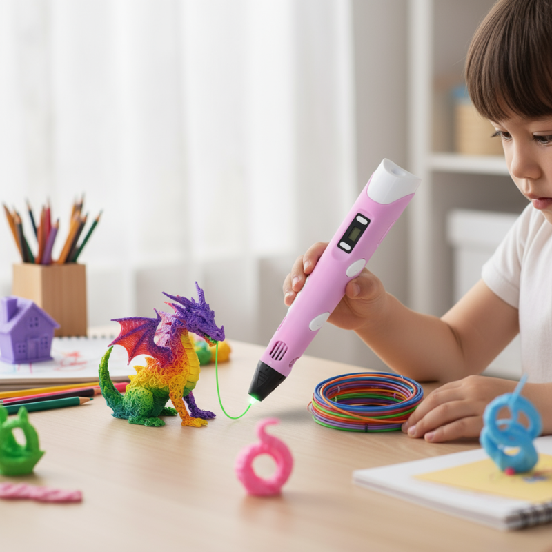 3D Printing Pen Set β Portable Drawing Pen with LED Display & PLA Filament for Kids & Adults