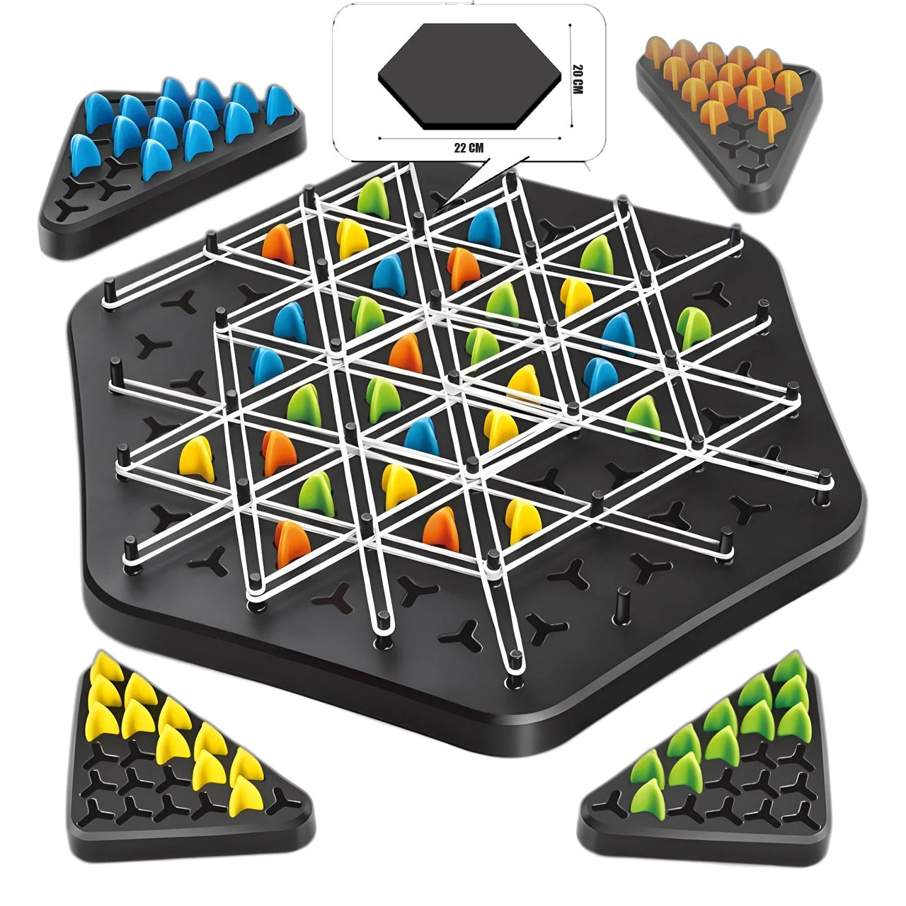 Triangle Tactics Strategy Board Game – Fun Logic & Strategic Thinking Game for Kids & Families