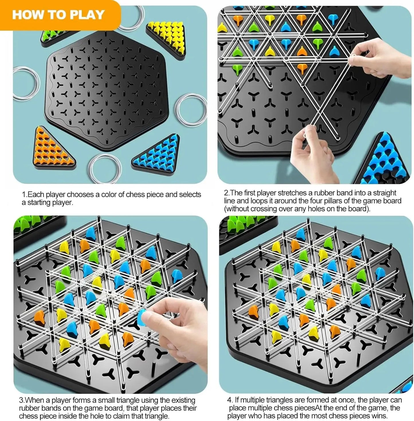 Triangle Tactics Strategy Board Game – Fun Logic & Strategic Thinking Game for Kids & Families