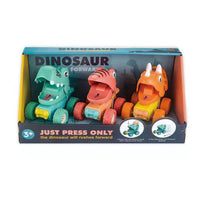 Dinosaur Monster Truck Toy – Push and Go Cars for Kids, Dino Race Vehicle Set