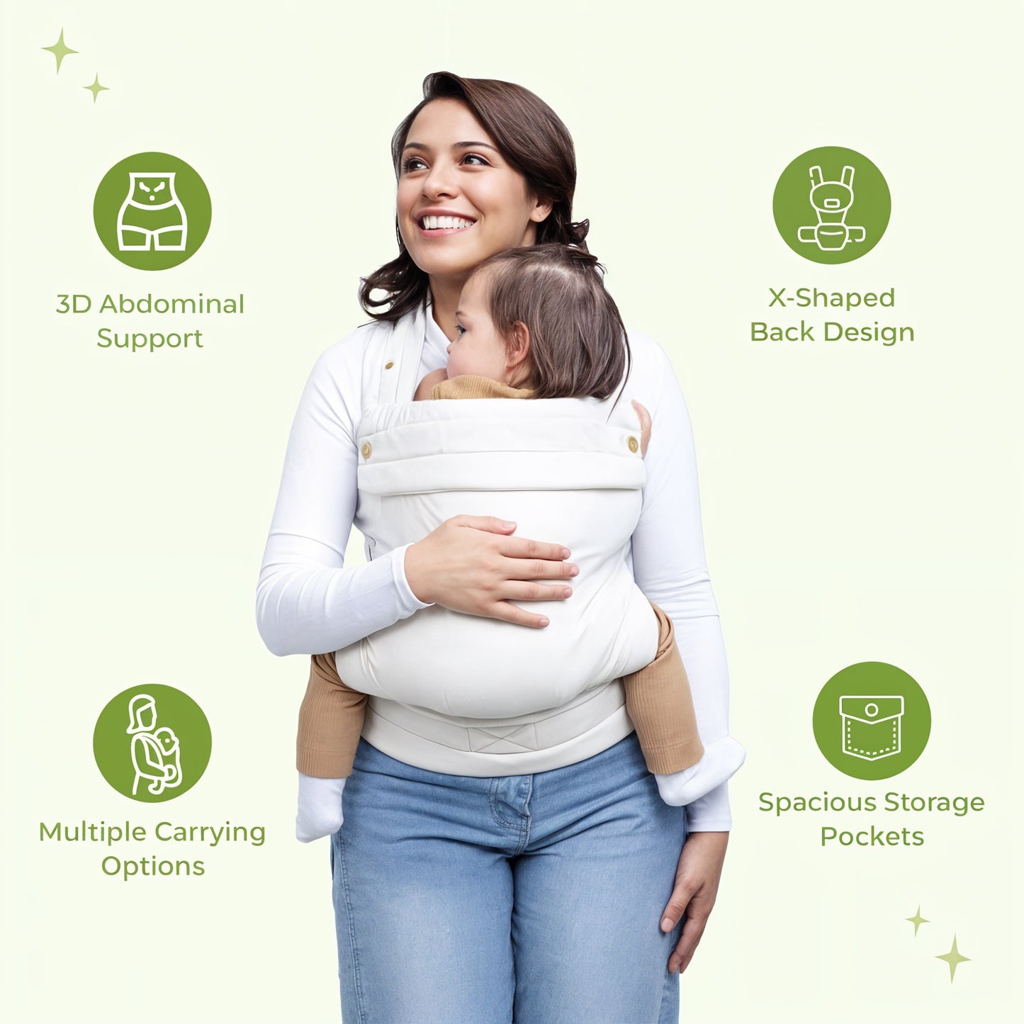 Classic Baby Carrier – Ergonomic Infant Sling Wrap for Newborns & Toddlers