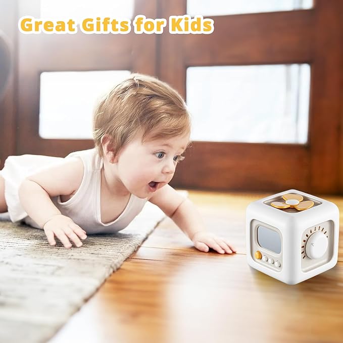 Montessori Sensory Exploration Cube – Wooden Activity Learning Toy for Babies & Toddlers