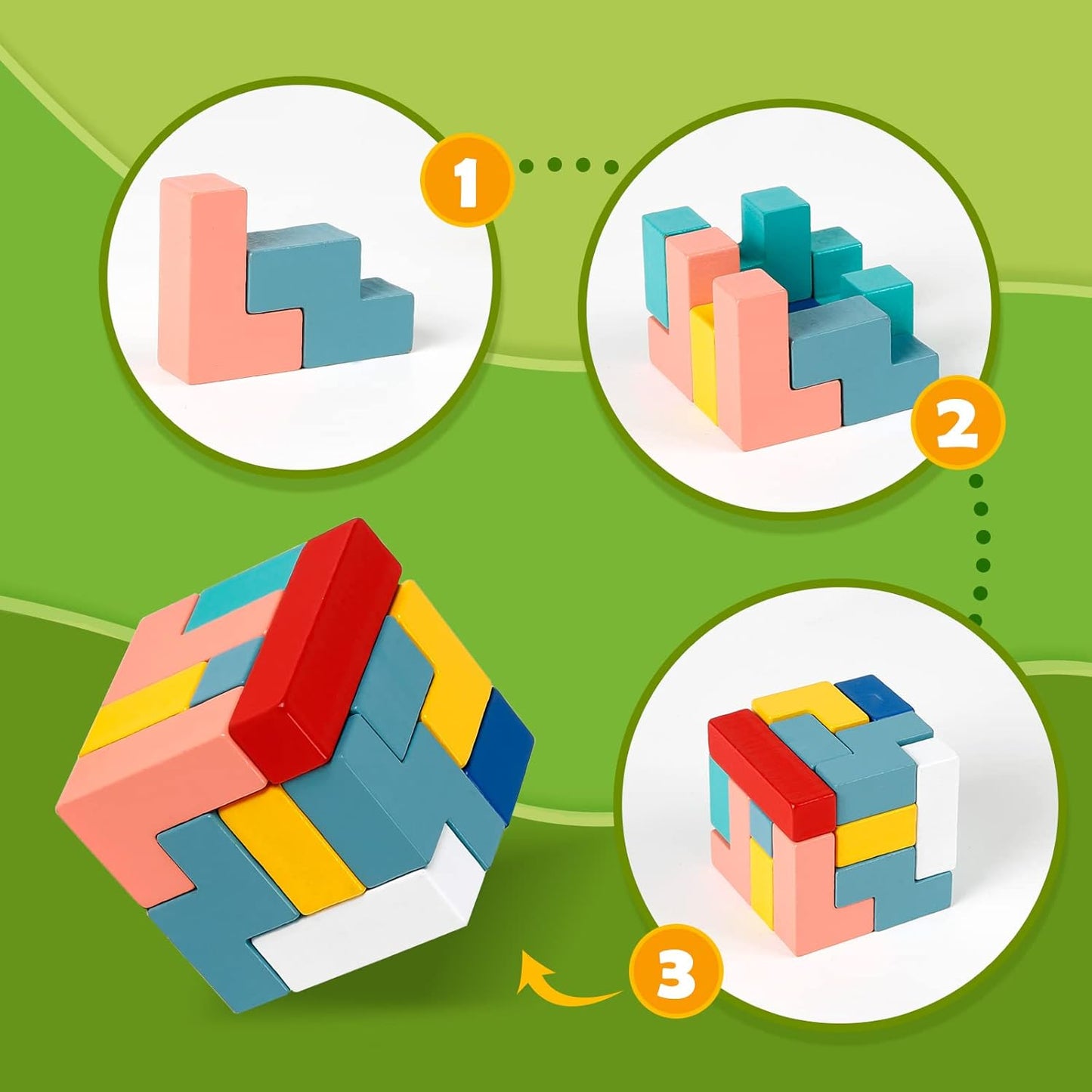 Montessori Dinosaur Building Toy Set for Kids – STEM Construction Learning Kit for Fine Motor Skills