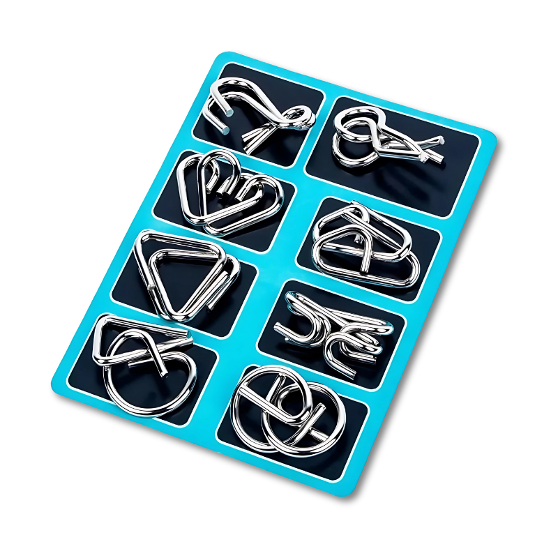 Metal Puzzle Rings β IQ Brain Teasers & Mind Game Set for Adults & Kids
