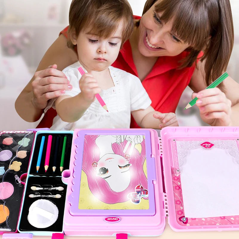 Kids Makeup Drawing Kit – Fantasy & Fun Face Painting Art Set