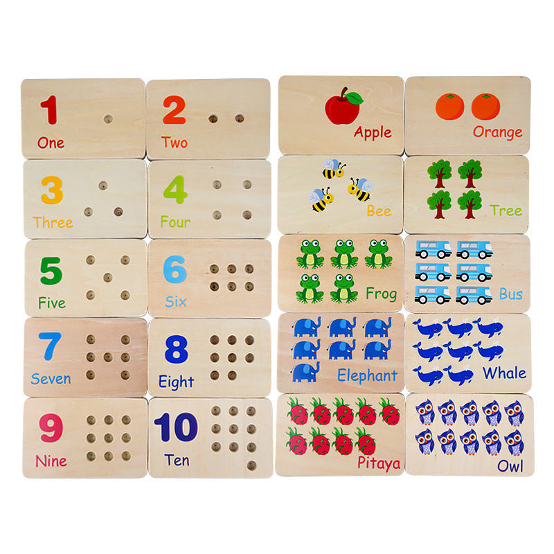 Montessori Wooden Counting Peg Board – Educational Math Toy for Kids