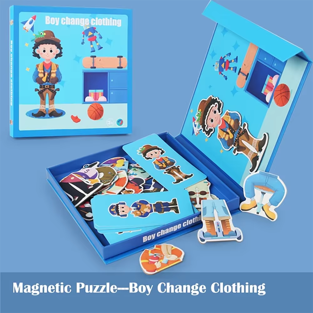 Magnetic Puzzle Learning Toy – Educational STEM Game for Kids Ages 3+, Montessori Activity & Gift