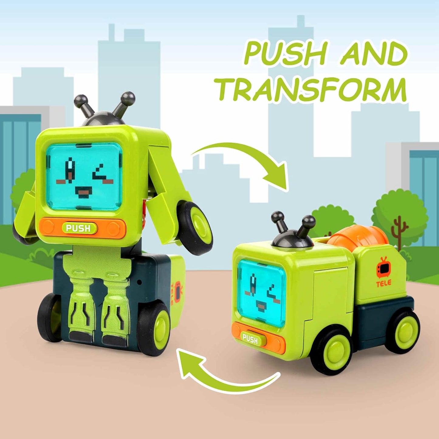 Transformable Montessori Car Toys (4 Pcs)