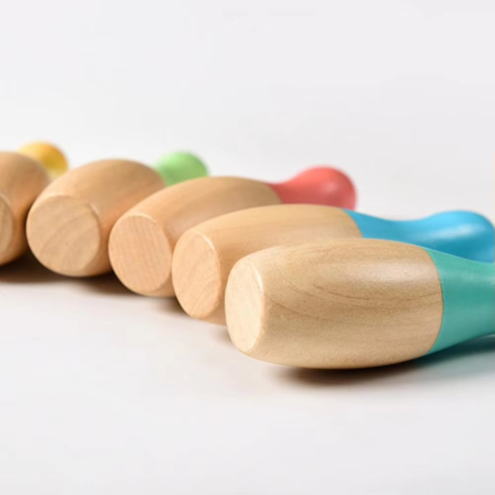Kids Wooden Bowling Set