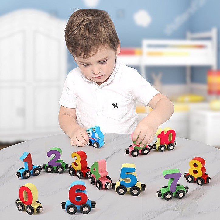 Letters & Number Magnetic Wodden Train