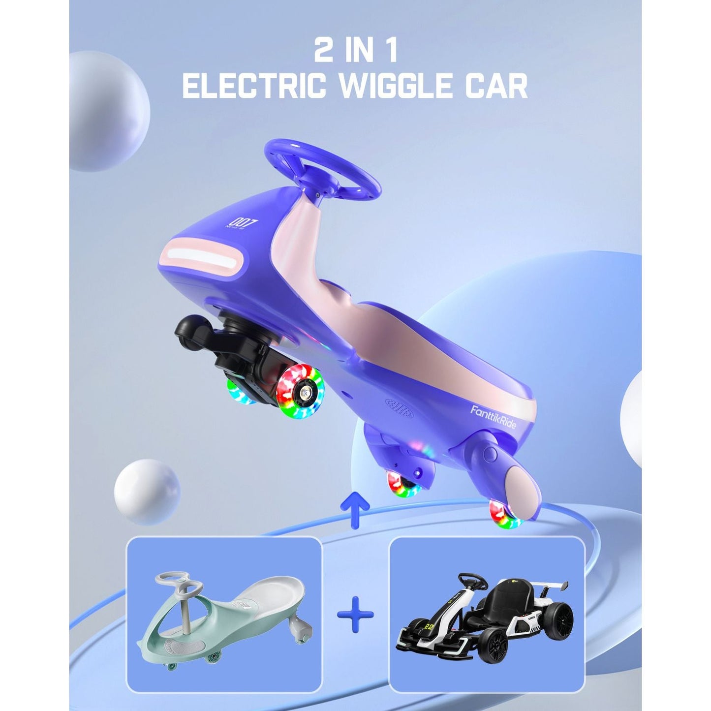 Electric Wiggle Car with Pedals – Kids Ride-On Toy for Indoor & Outdoor Fun