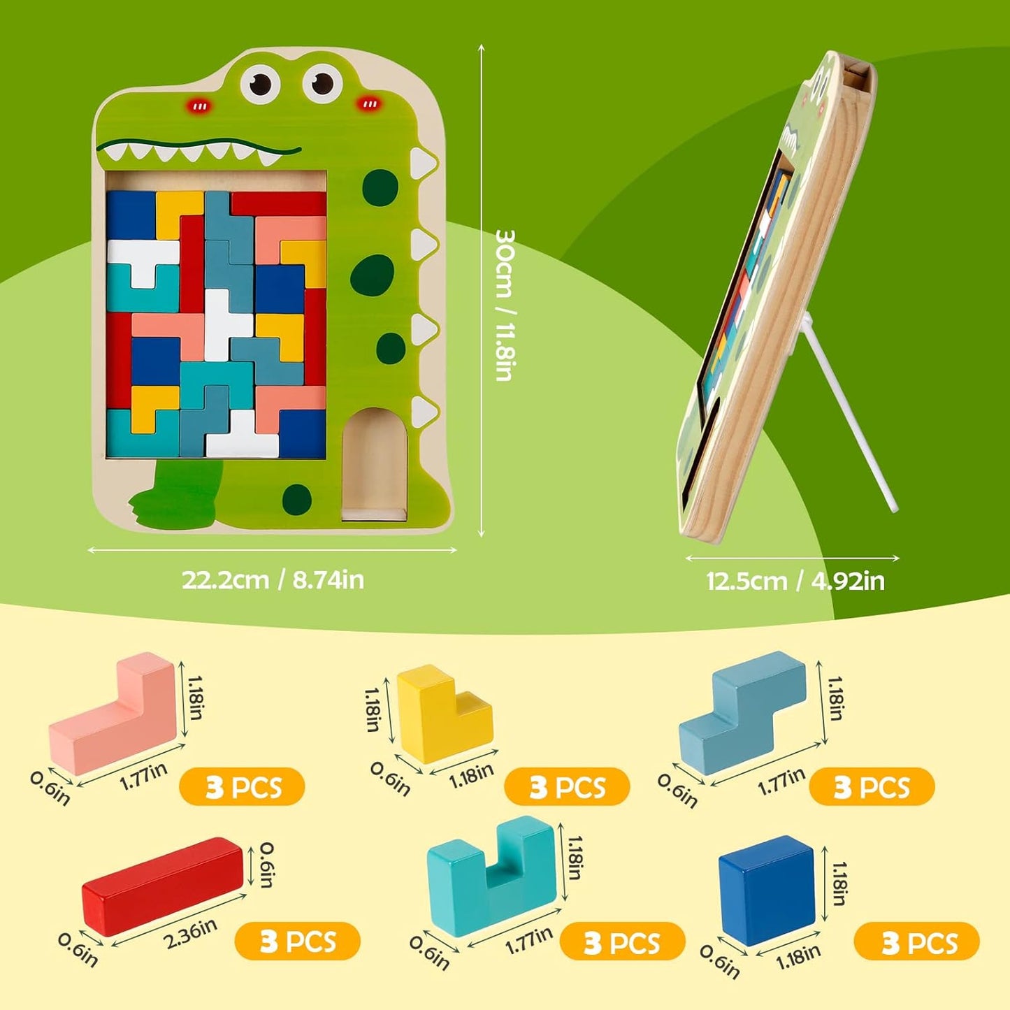 Montessori Dinosaur Building Toy Set for Kids – STEM Construction Learning Kit for Fine Motor Skills