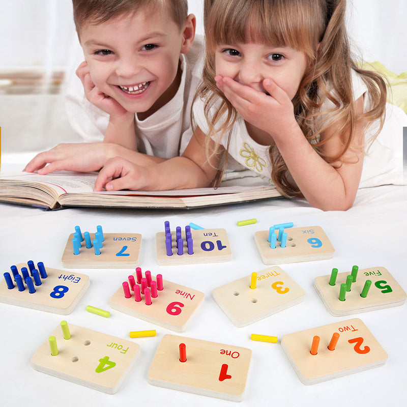 Montessori Wooden Counting Peg Board – Educational Math Toy for Kids