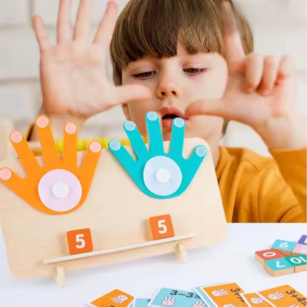 Montessori Finger Counting Game – Wooden Math Learning Toy for Kids & Toddlers