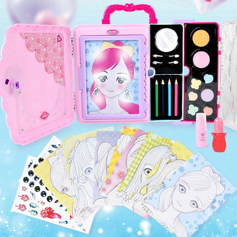 Kids Makeup Drawing Kit – Fantasy & Fun Face Painting Art Set