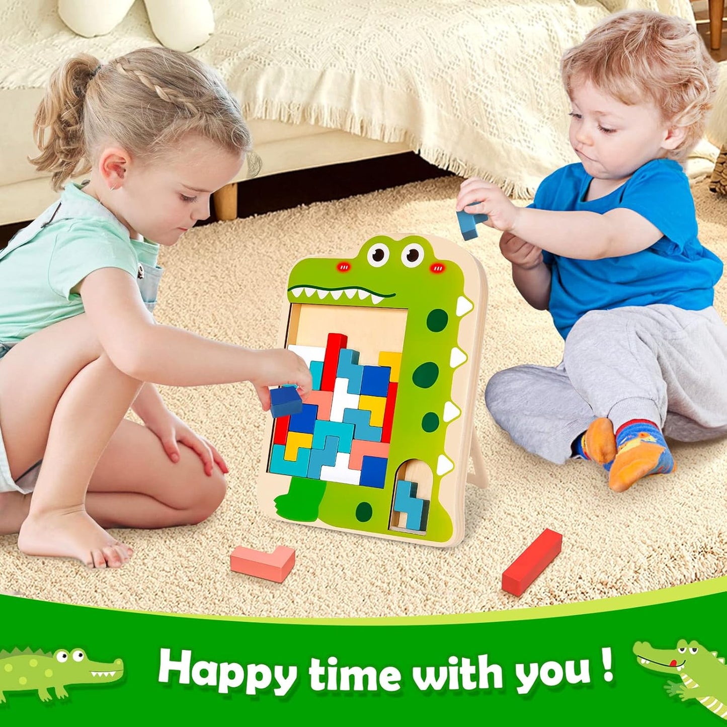 Montessori Dinosaur Building Toy Set for Kids – STEM Construction Learning Kit for Fine Motor Skills