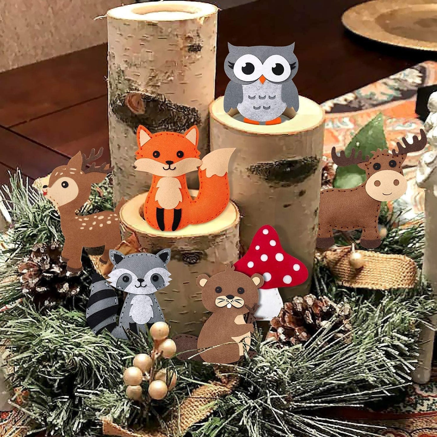 Wood Animals Sewing Craft Kit for Kids