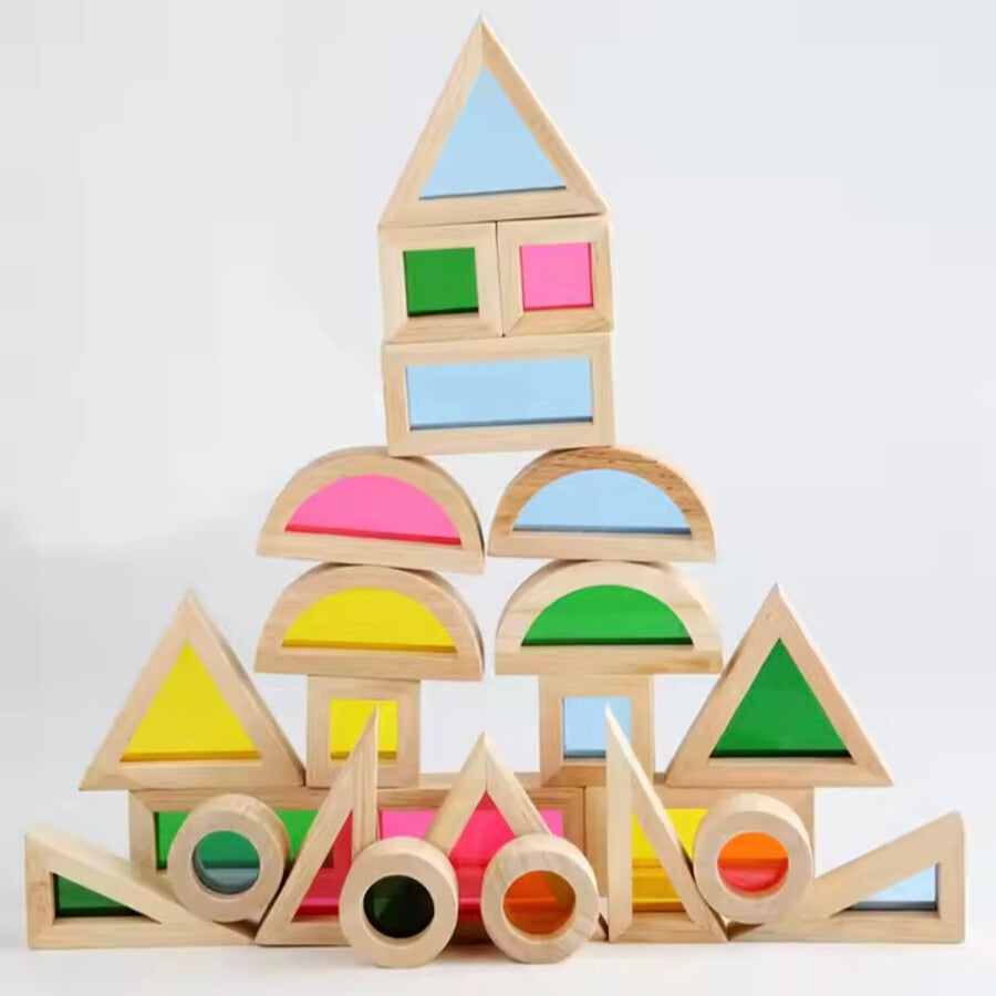 Montessori Wooden Rainbow Puzzle – Stacking Educational Toy for Toddlers and Kids