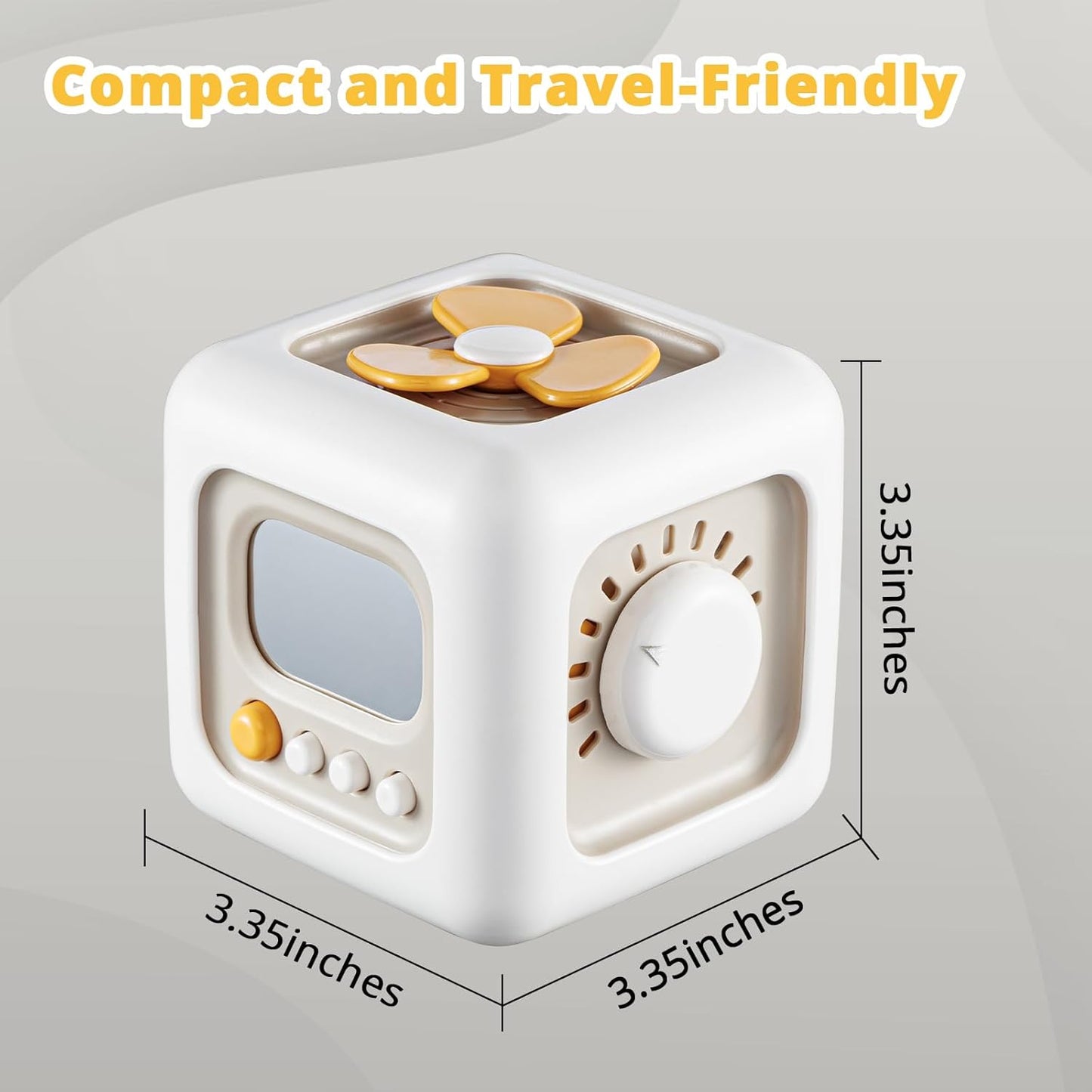 Montessori Sensory Exploration Cube – Wooden Activity Learning Toy for Babies & Toddlers