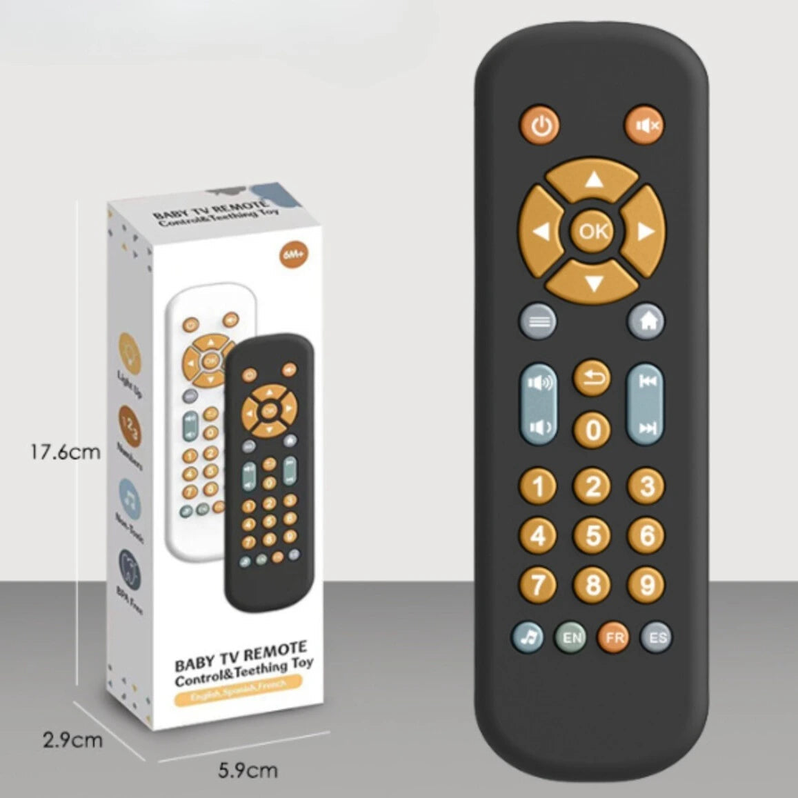 Infant TV Remote Control Toy – Montessori Baby Learning & Simulation Play
