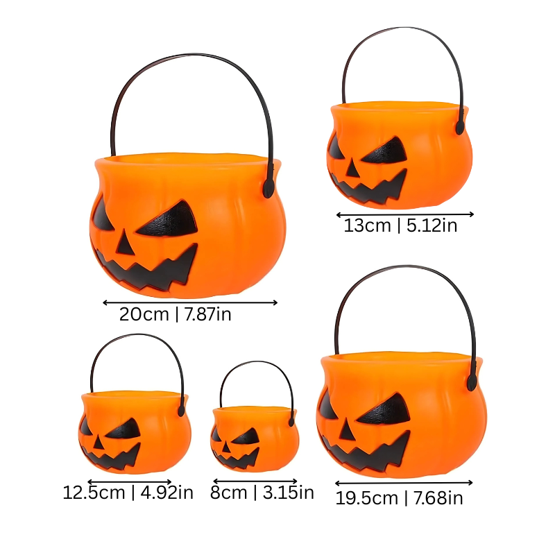 Halloween Pumpkin Basket – Trick or Treat Candy Bucket for Kids