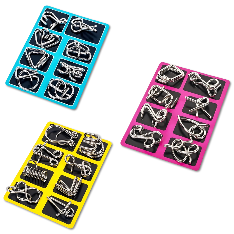 Metal Puzzle Rings β IQ Brain Teasers & Mind Game Set for Adults & Kids