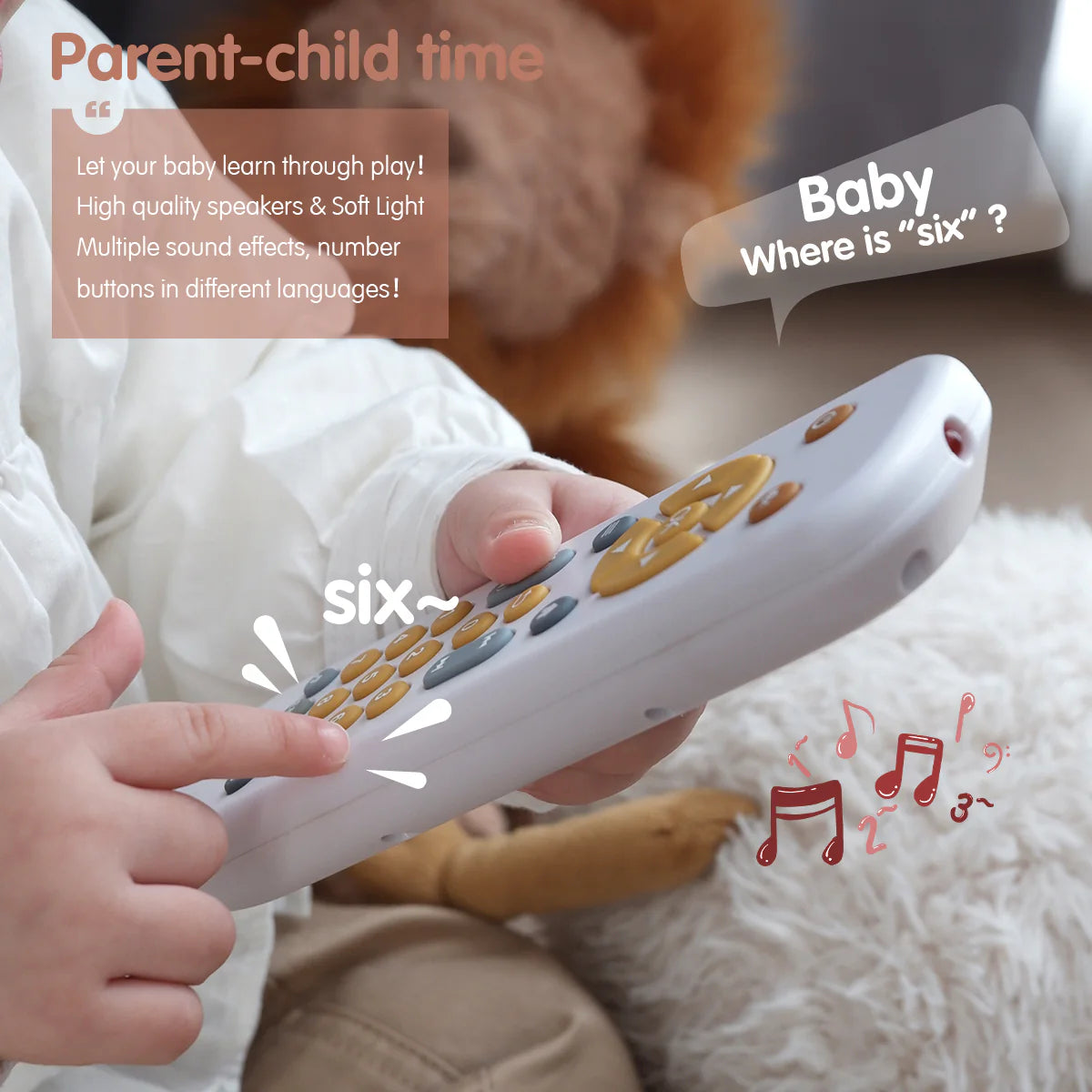 Infant TV Remote Control Toy – Montessori Baby Learning & Simulation Play