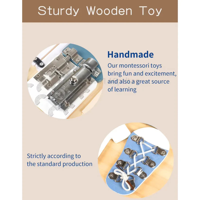 Wooden Bear Busy Board Drawing Toy