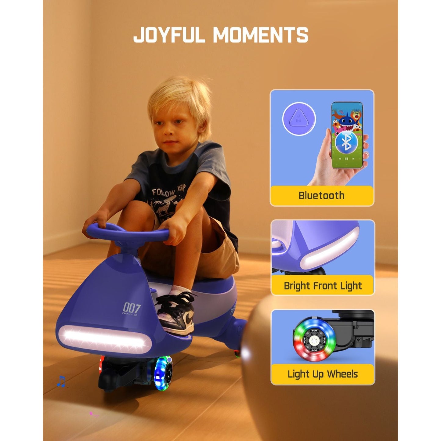 Electric Wiggle Car with Pedals – Kids Ride-On Toy for Indoor & Outdoor Fun