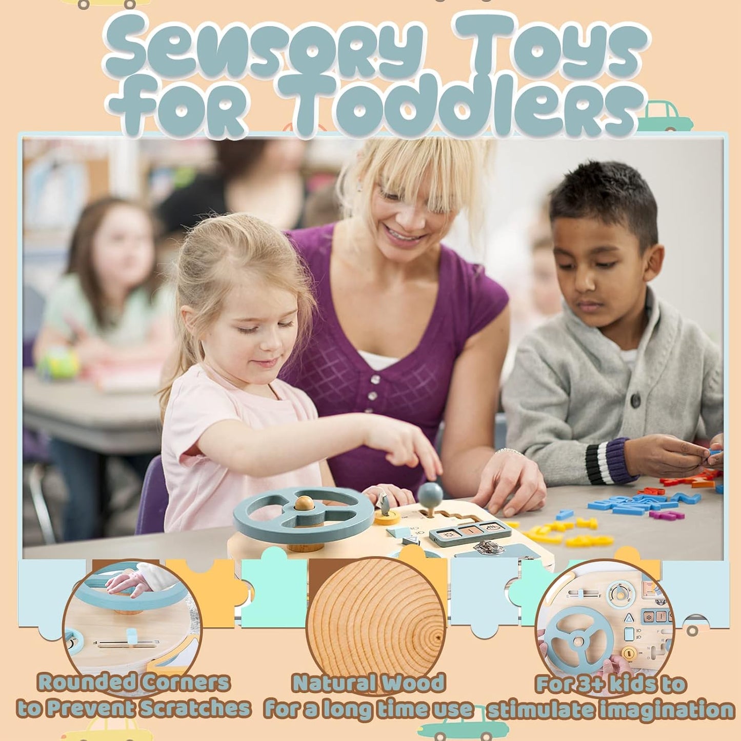 Montessori Busy Board Steering Wheel