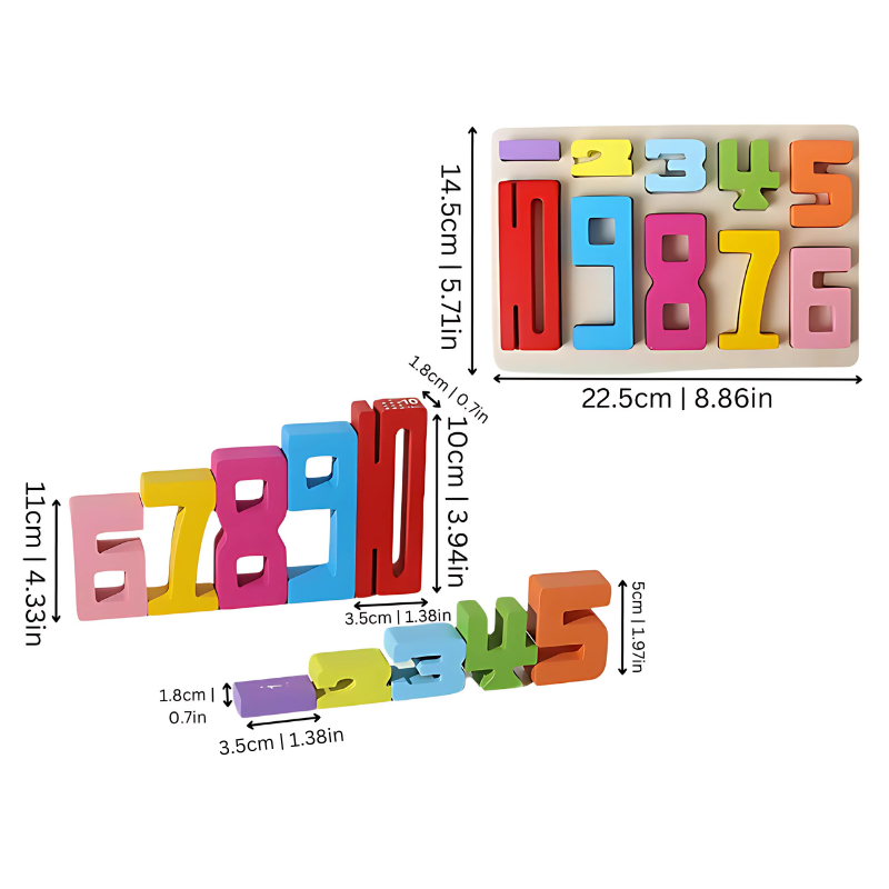 Montessori Wooden Number Blocks โ Educational Counting & Stacking Toy for Kids & Toddlers