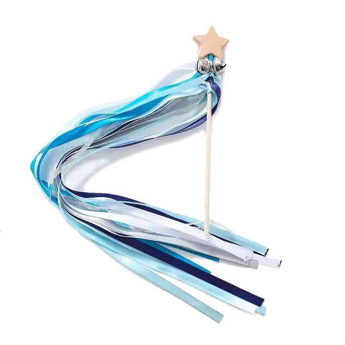 Rainbow Wooden Rattle Star Wand