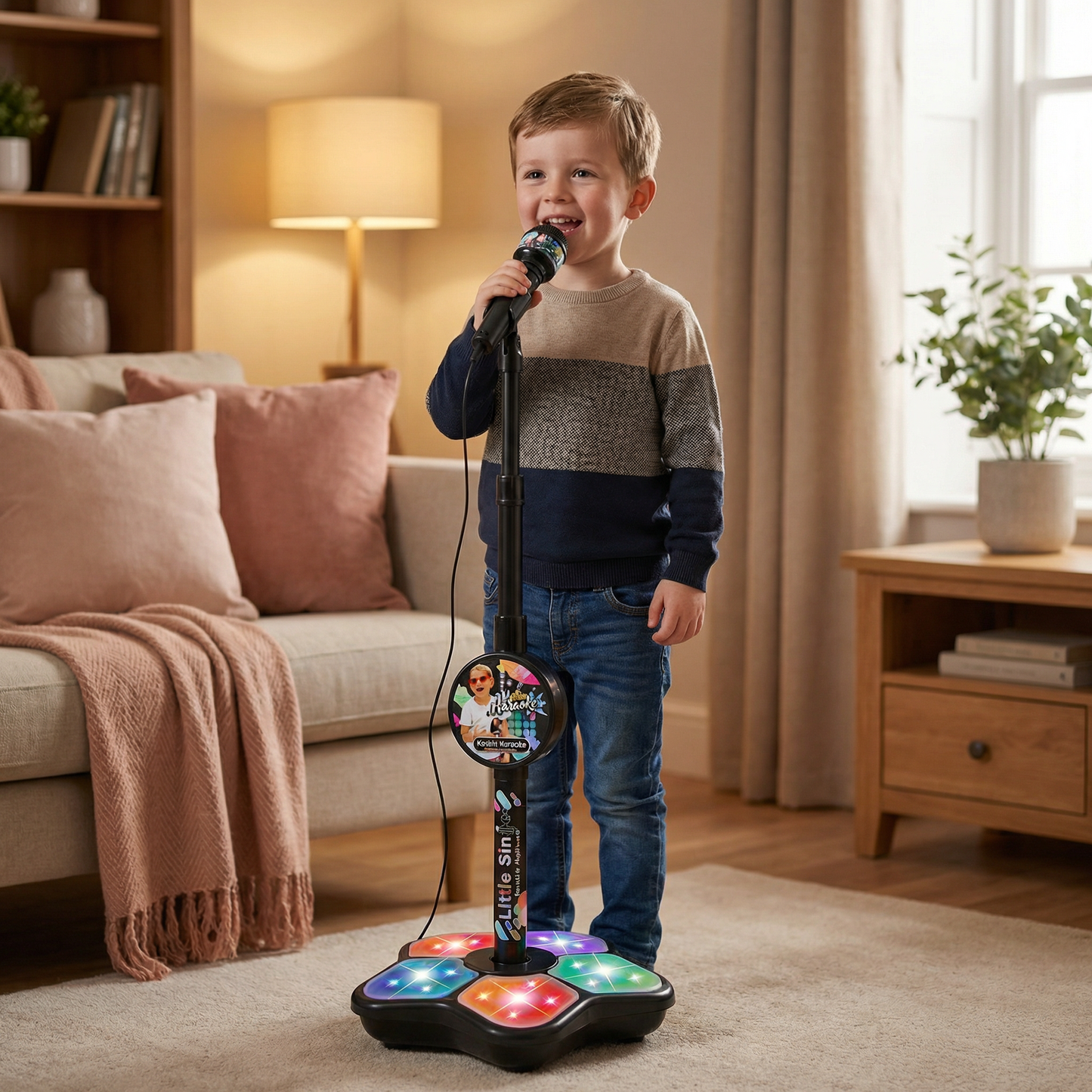 Kids Karaoke Machine with Microphone & Stand – Musical Singing Toy for Children
