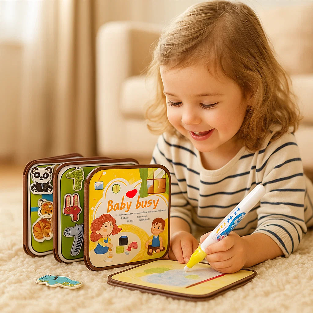 2-in-1 Montessori Storybook for Kids – Coloring & Interactive Learning Activity Book