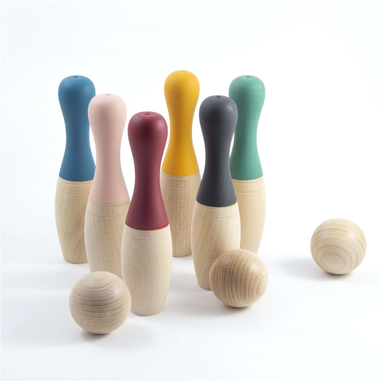 Kids Wooden Bowling Set