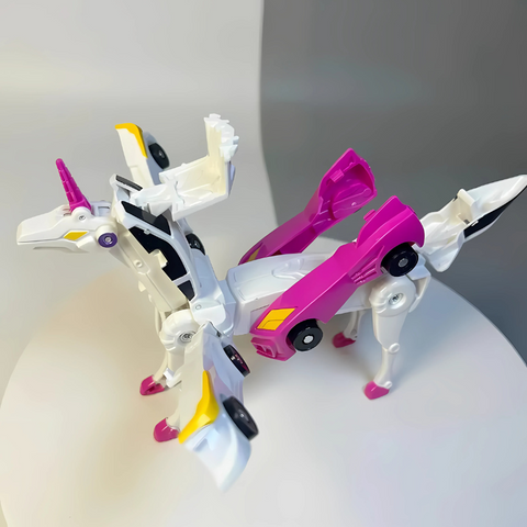 Magnetic Transforming Car & Robot Toy – STEM Building Vehicle for Kids & Toddlers