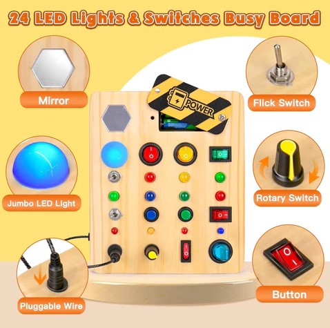 Montessori LED Busy Board