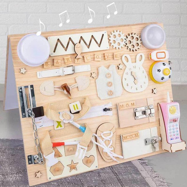 Montessori Wooden Busy Board