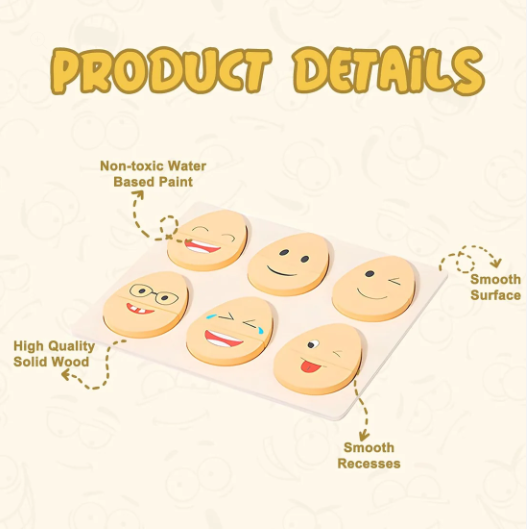 Montessori Wooden Expressions Eggs