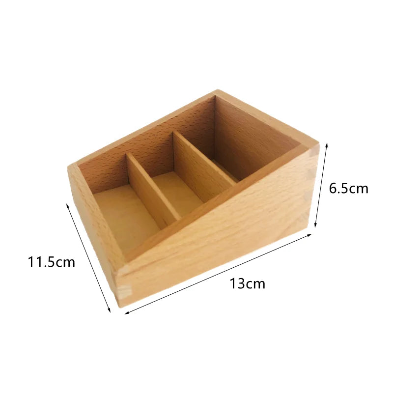 Montessori Farm Animal 3-Part Cards with Bamboo Tray