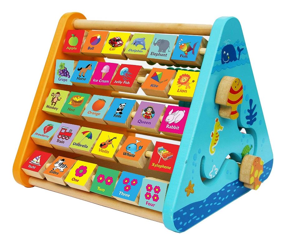 Wooden Montessori Activity Centre Triangle Toys