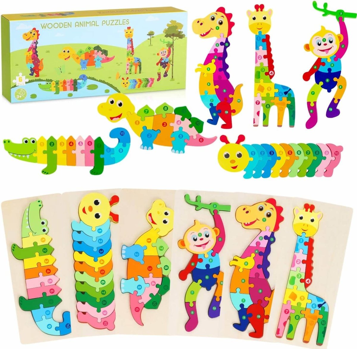 Animal Jigsaw Puzzles (6 PACK)