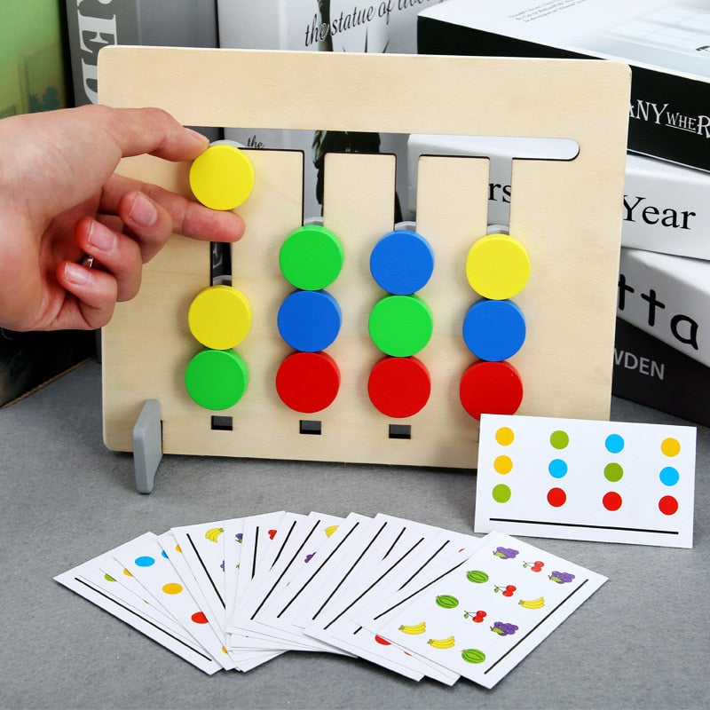 Double-Sided Slide Puzzle Game Board