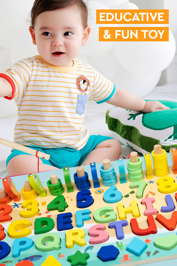 Number & Alphabet Wooden Montessori Fishing Toy