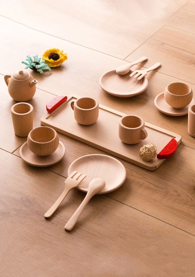 Wooden Play Time Tea Set