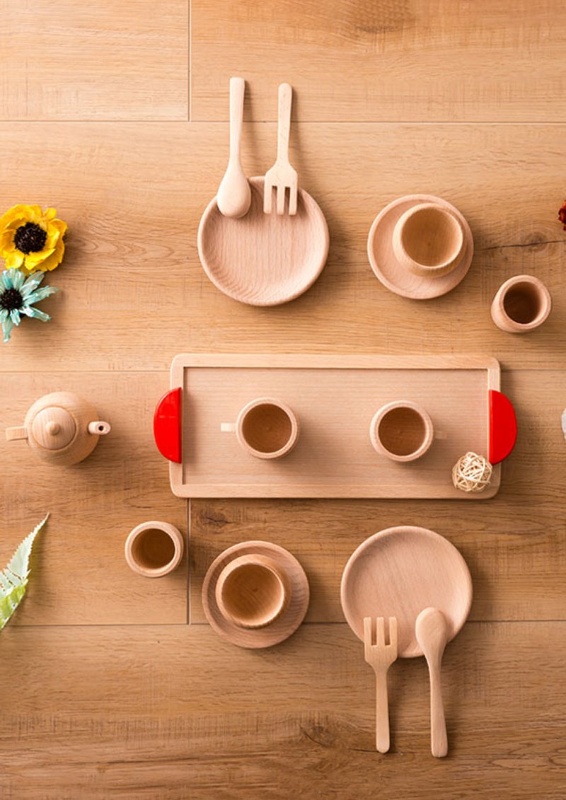 Wooden Play Time Tea Set