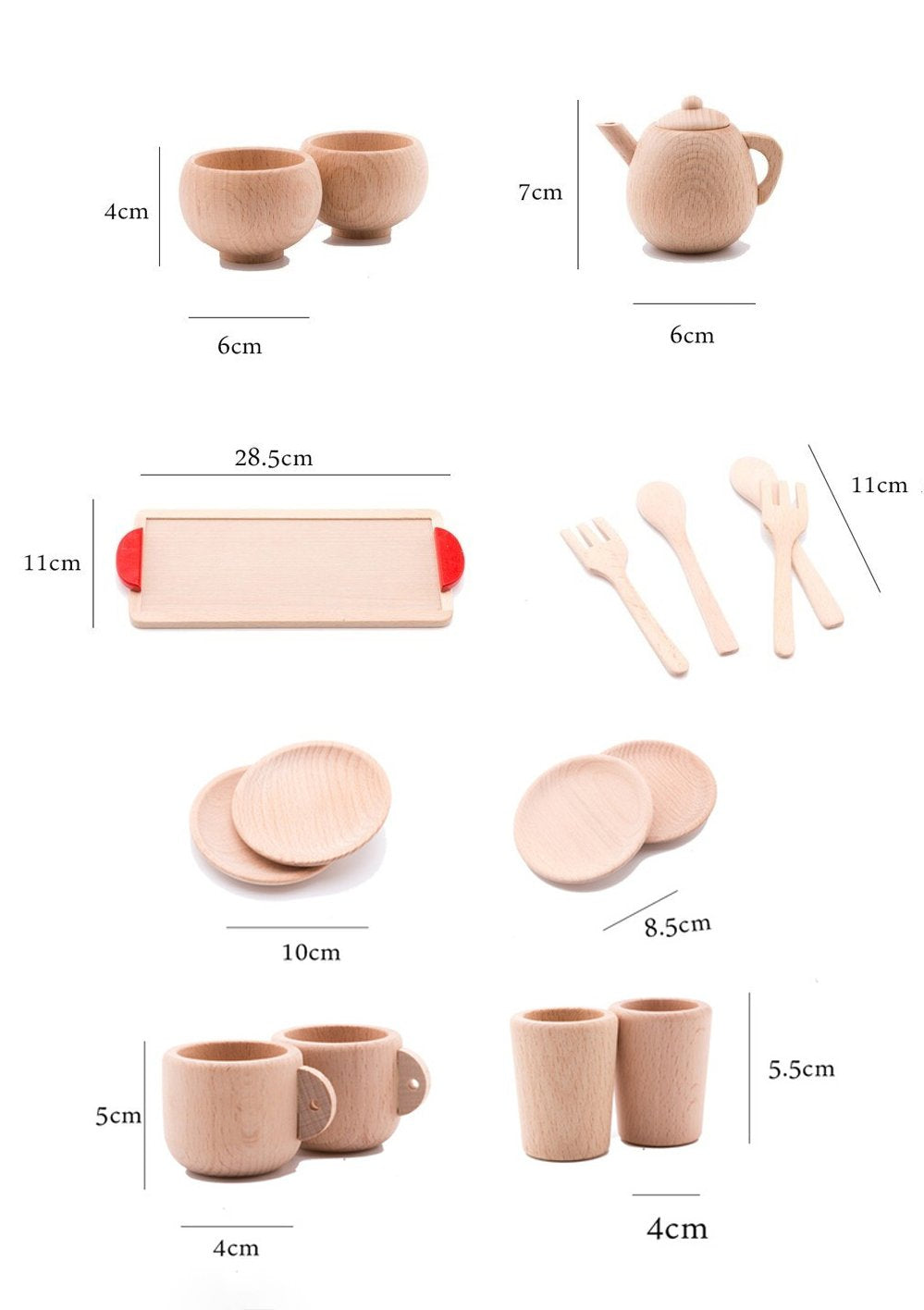 Wooden Play Time Tea Set