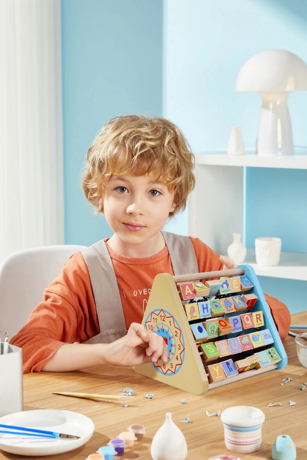 Wooden Montessori Activity Centre Triangle Toys